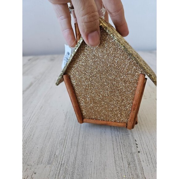 Martha Stewart birdhouse glitter Cardinal ornament Xmas tree unique large - Picture 4 of 7